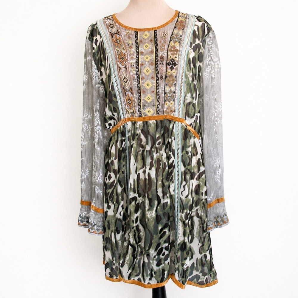Double D Ranch Embroidered Camo Print Tunic Dress M
